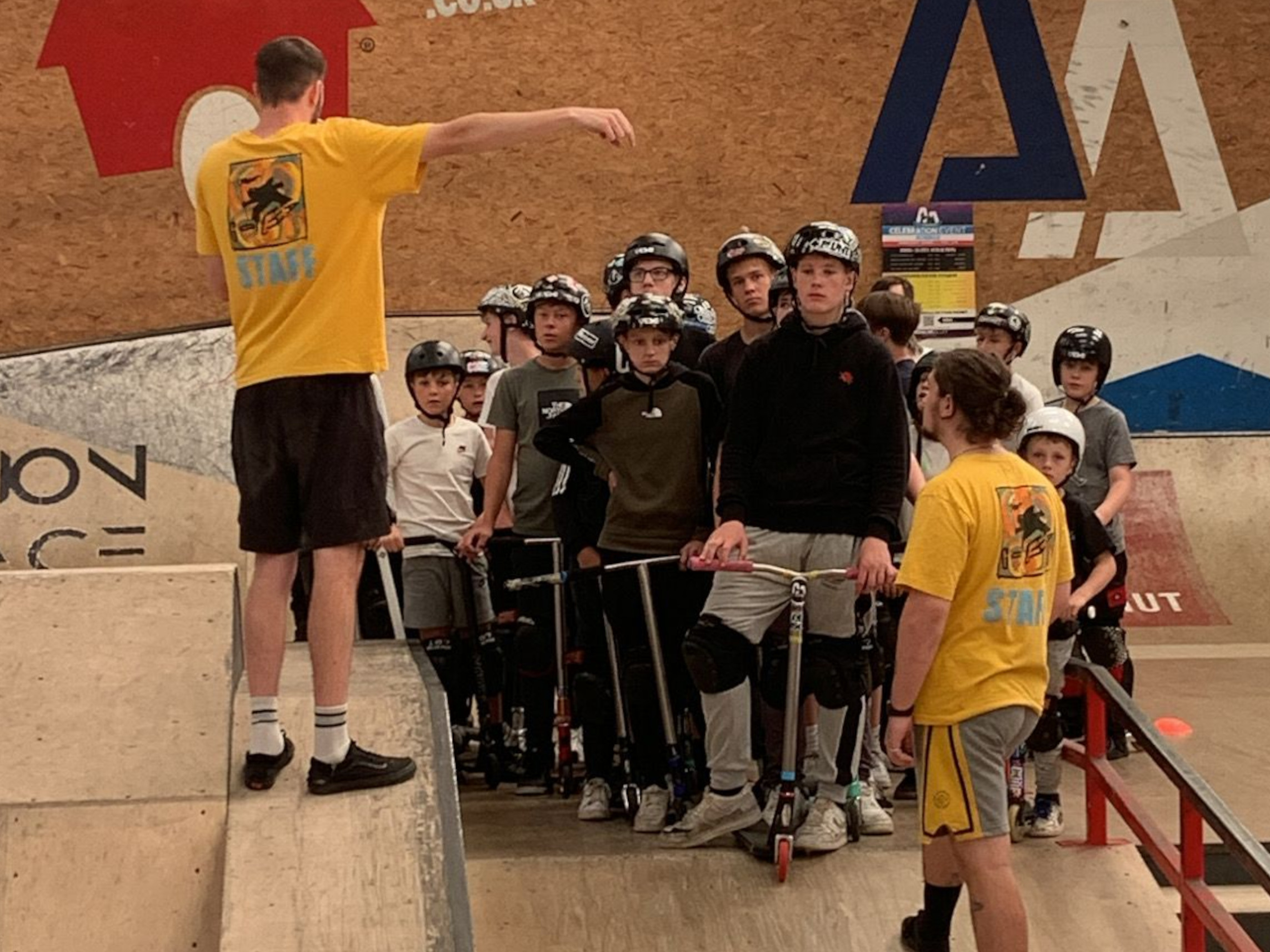 Scooter coaching at The Warehouse Skatepark